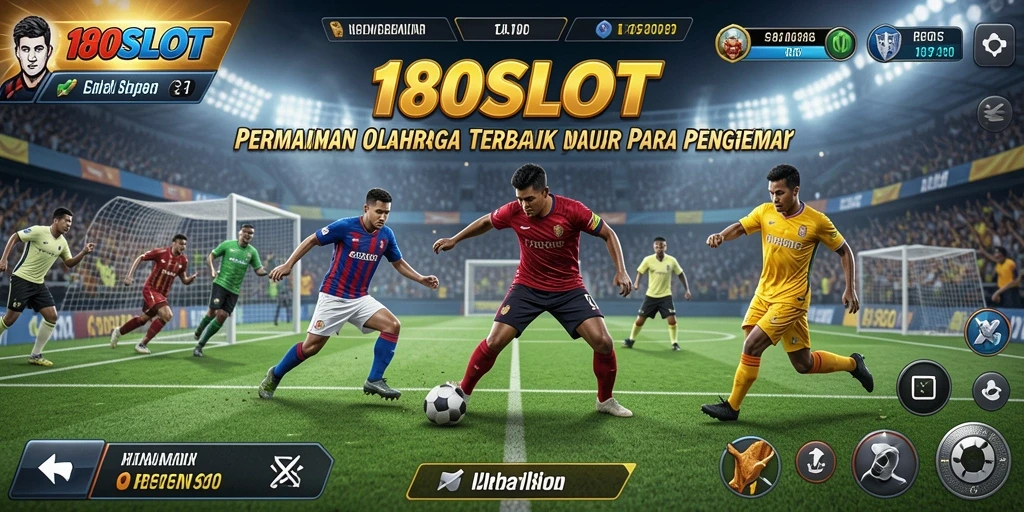 Screenshot menampilkan aksi seru dalam permainan olahraga 180SLOT.