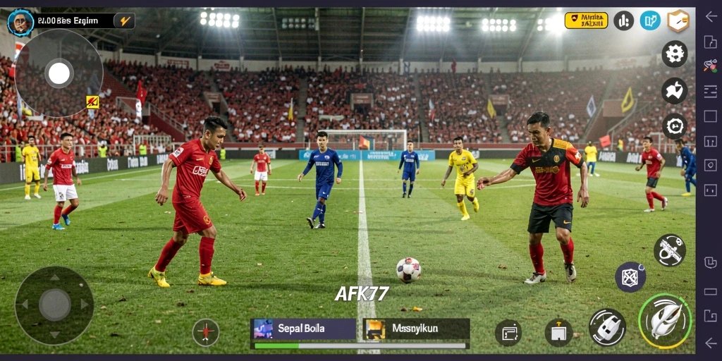 Tampilan aktivitas gameplay dalam AFK77 yang mendebarkan di lapangan.