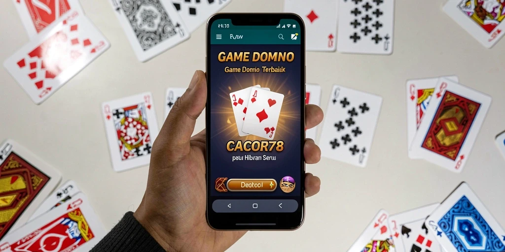 Screenshot utama CACOR78 menunjukkan gameplay seru permainan Domino.