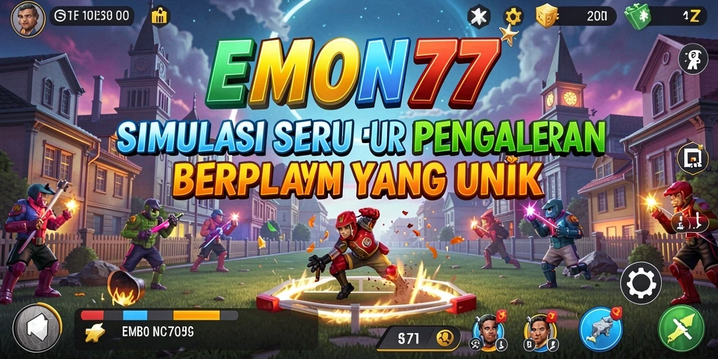 Screenshot gameplay EMON77 yang menunjukkan aksi menarik dan interaksi dalam simulasi.