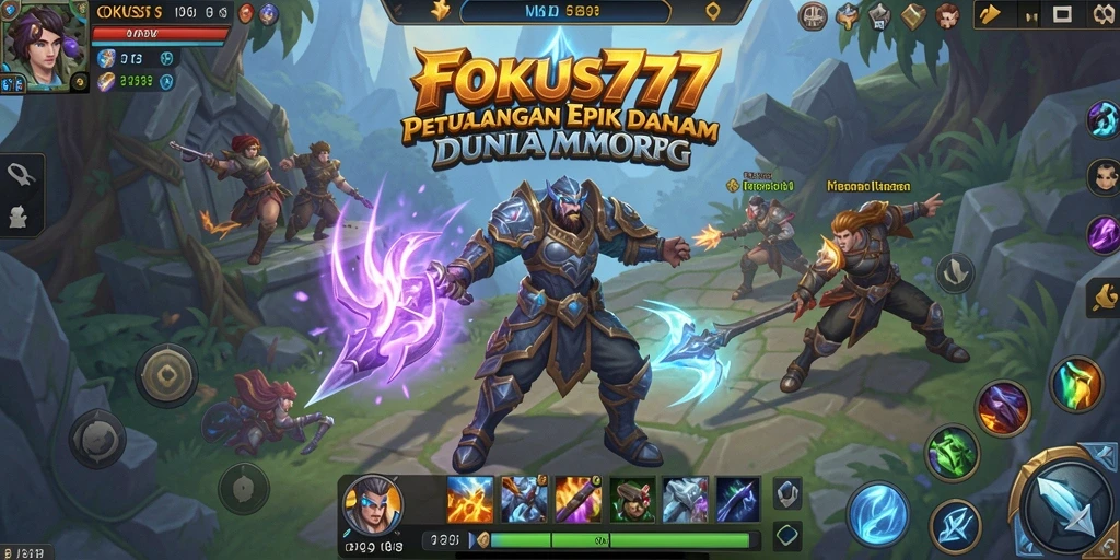 Tampilan gameplay epik dari petualangan MMORPG FOKUS777.