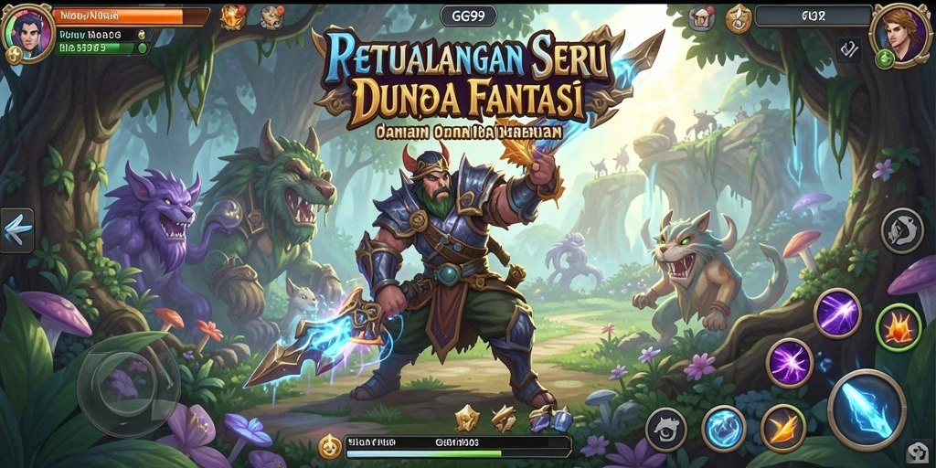 Tampilan screenshot gameplay GG99 yang penuh aksi petualangan.