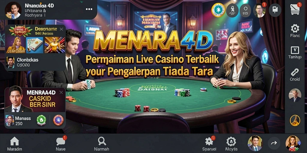 Tampilan gameplay Live Casino MENARA4D yang mengesankan dan interaktif.