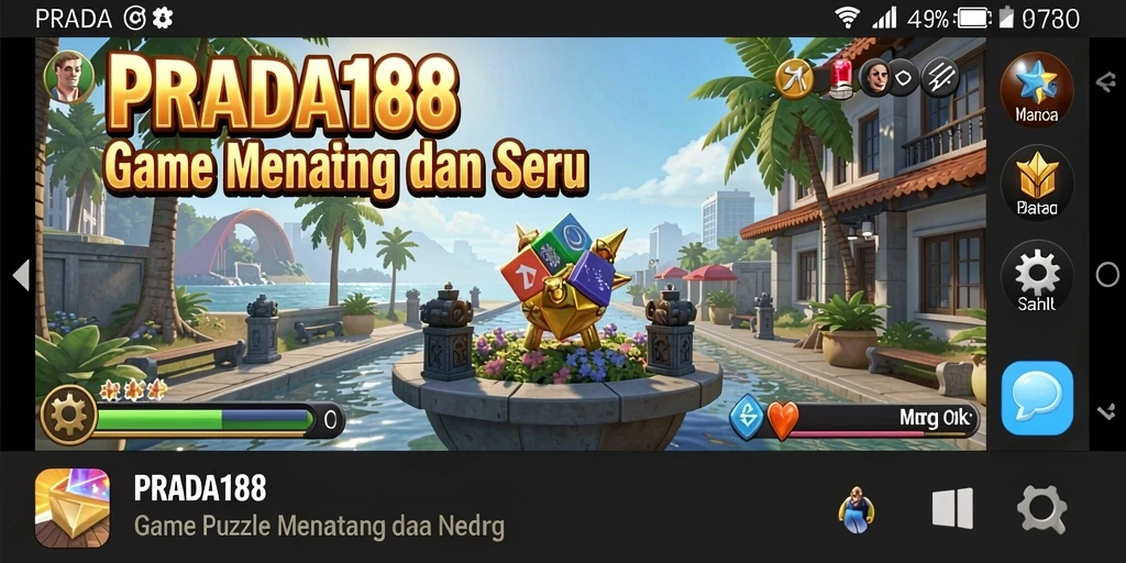 Gameplay seru dan menantang dari PRADA188 dalam menyelesaikan puzzle.