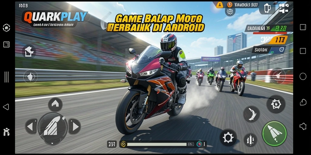 Tampilan balapan seru dengan grafik menakjubkan di QUARKPLAY.
