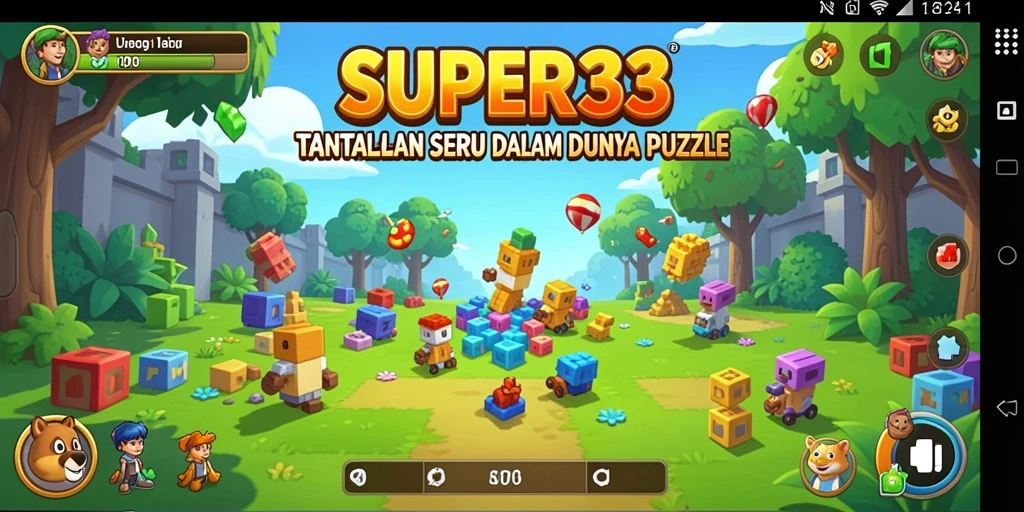 Tampilan gameplay menarik dari SUPER33 dengan teka-teki yang menantang.