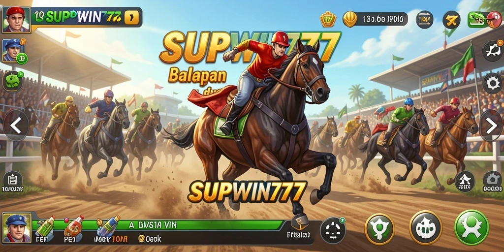 Tampilan gameplay seru dalam balapan di SUPWIN777.