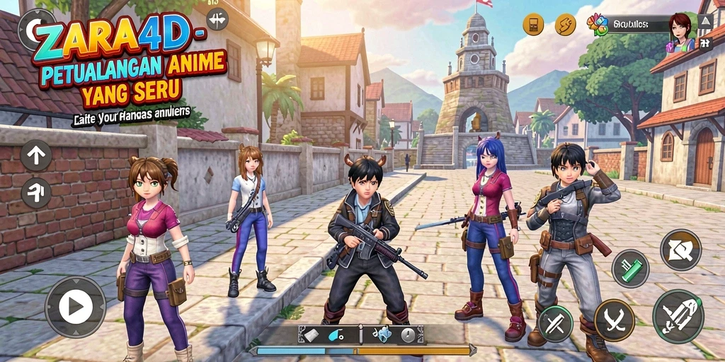 Tangkapan layar gameplay ZARA4D menampilkan aksi seru di dunia Anime.